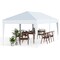 White Oxford Fabric Canopy Tent with Adjustable Metal Frame and Carry Bag